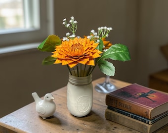 Handcrafted Paper Lyric Table Plate Dahlia's