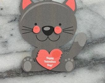 Valentines, Cat set of 12, Mini note cards, Valentines Day, Classroom Valentines, School Valentines, Preschool Valentines