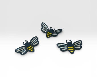 Sparkly Cardstock Bee Embellishments, Paper Flower, Scrapbook Accent
