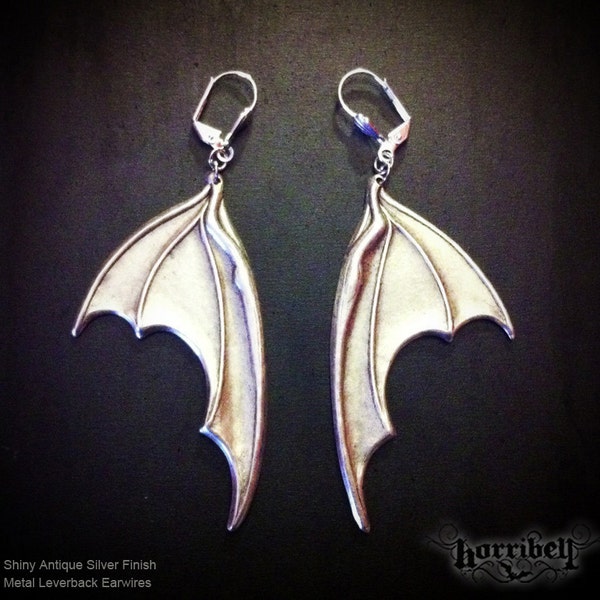 Bat Wing Earrings // Bat Earrings // Gothic Earrings // Bat Jewelry // Dragon Wing Earrings // Gothic Gift