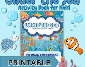 子供向けの海中アクティビティブック 印刷可能な海中テーマのシート 子供向けの夏のアクティビティワークブック 幼稚園のアクティビティ