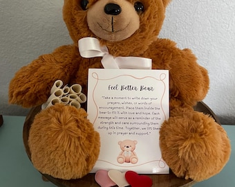Feel Better Bear /Get Well Soon /Prayer bear