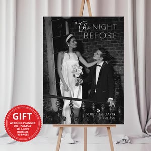 Rehearsal Dinner Welcome Sign: The Night Before Photo Decorations (Digital Download)