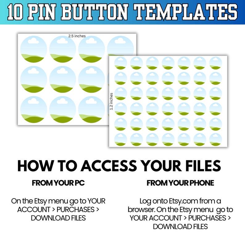 Editable Pin Button Templates: Canva Frame Design (digital Download) - Etsy
