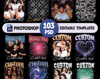 Bootleg T-Shirt Design Templates: 103 Editable Photoshop PSD Files, Custom Rap Tee