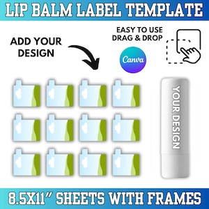Editable Lip Balm Label Template: Canva  Lip Gloss Wrap Sticker