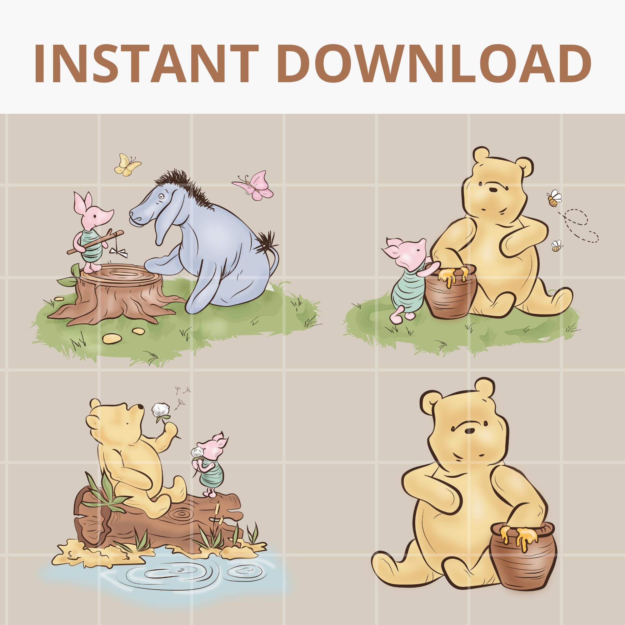 新作人気モデル 75 MEGA Classic Clipart PNG Friends and Pooh the Winnie その他