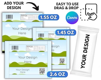 Chocolate Bar Wrapper Templates: Party Favor DIY (Canva)