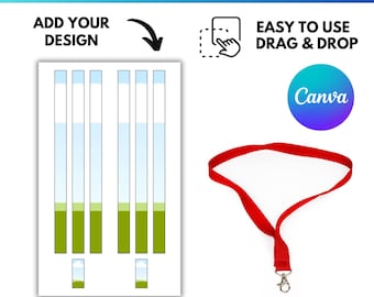 Lanyard Canva Template for Sublimation: Printable Neck Lanyard