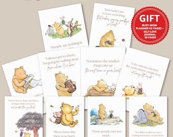 Winnie de Poeh-citatenbundel: afdrukbaar Winnie-babyshowerdecor (digitale download)