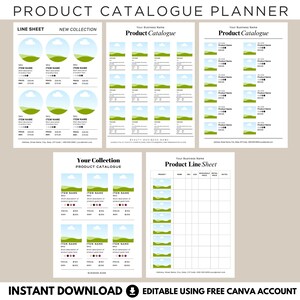 Product Line Sheet Canva Templates: Wholesale Price List Catalog, Pricing Guide Catalogue image 2