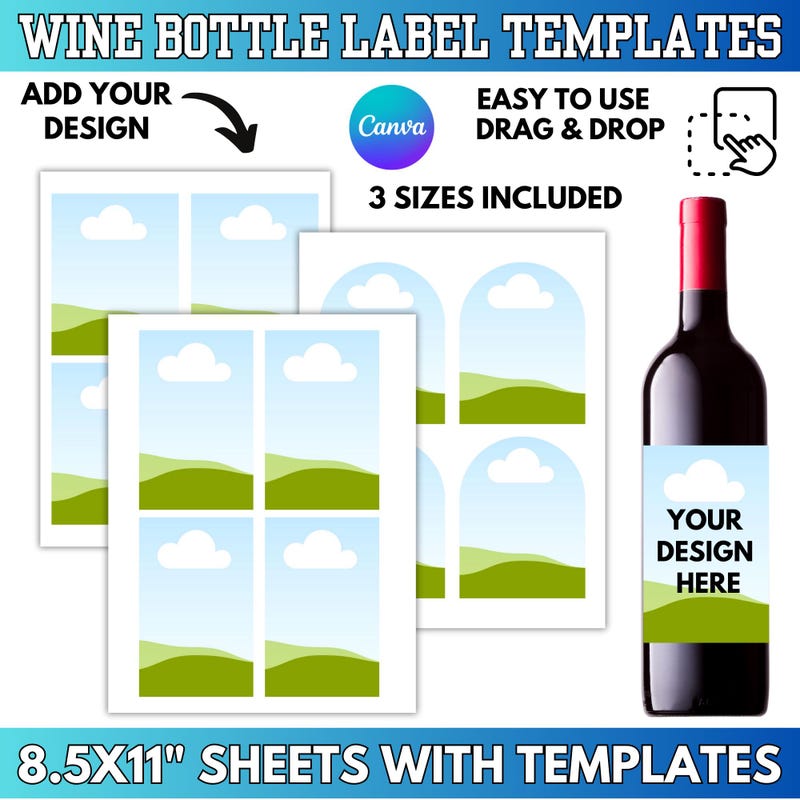 Wine Labels Custom Picture - Etsy