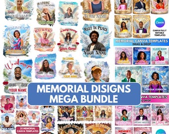 Memorial Mega Designs Bundle: 6 In 1 In Loving Memory Canva Design Bundles