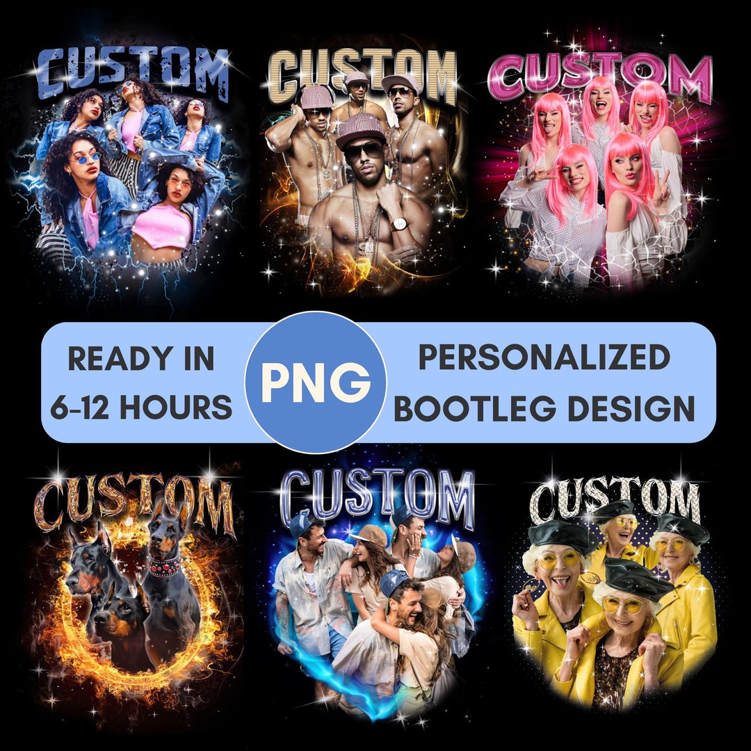 Custom 90s Vintage Graphic: Personalized Bootleg Design, Insert Your ...