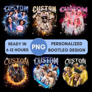Custom 90s Vintage Graphic: Personalized Bootleg Design, Insert Your Design