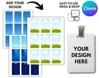 Editable ID Badge Template: ID Card Drag & Drop Canva Design