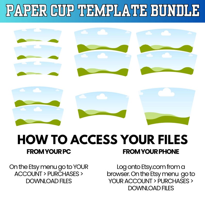 6 Paper Cup Wrapper Template Bundle, Paper Coffee Cup Canvatemplate ...