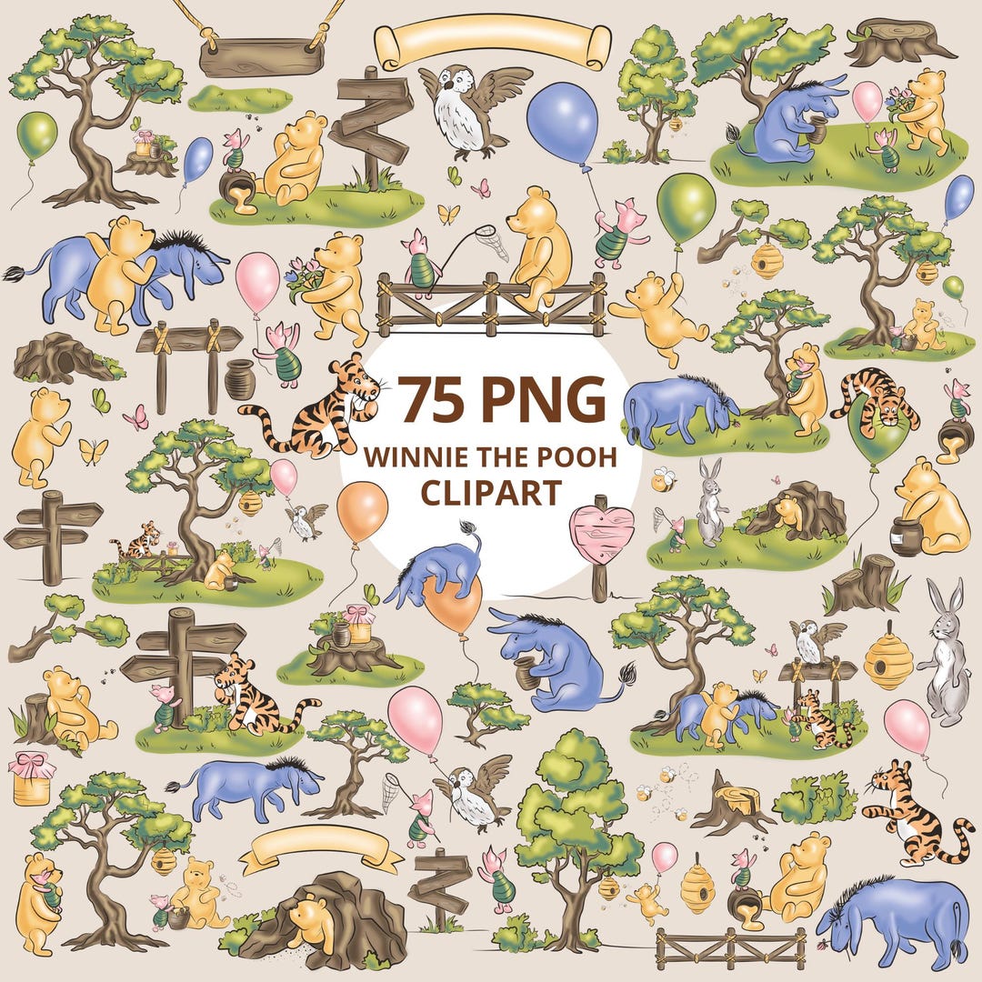 MEGA Classic Winnie the Pooh and Friends PNG Clipart, Winnie the Pooh
