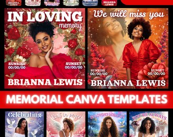 Memorial T-Shirt Canva Template: Editable Funeral Shirt Design, Heavens Background