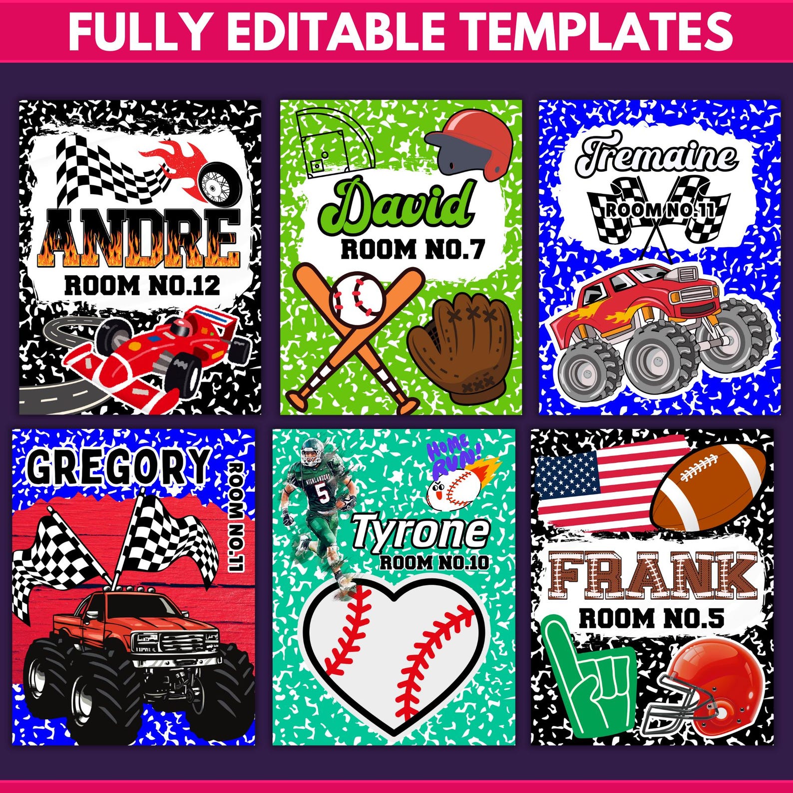 Editable Composition Notebook Cover Templates: Back to School Mega ...