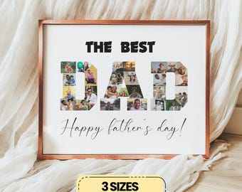 Personalized Dad Photo Collage Poster, Father's Day Gift (Digital Download)
