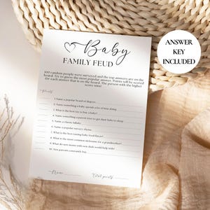 Babyshower spel familievete, babyshower spelletjes afdrukbare, familievete spel sjabloon, babyshower party game trivia, babyshower spel, 6