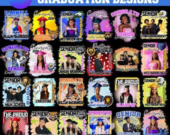 Graduation T-Shirt Template: Bootleg Rap Tee Senior Grad Shirt Design (Canva Editable)