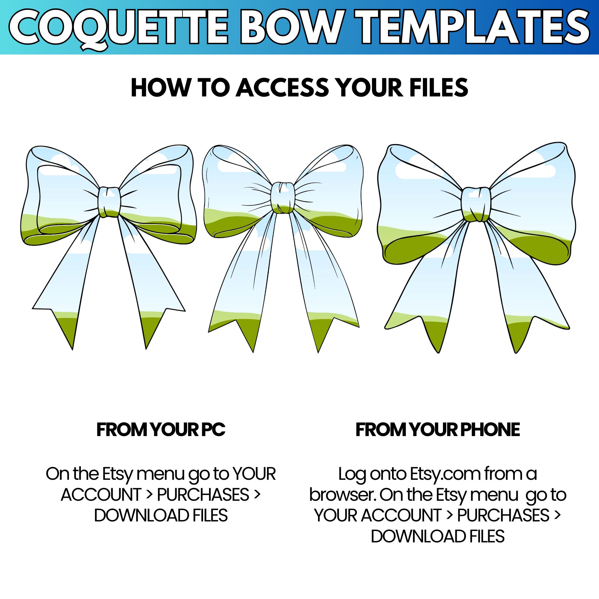 Coquette Bow Canva Frame Bundle: Custom Bow Editable Template - Etsy