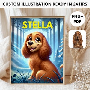 Portrait d'animal de compagnie dessin animé personnalisé, portrait d'animal de compagnie dessin animé personnalisé, portrait de chien dessin animé, chien chat art mural personnalisé, chien de dessin animé, chat de dessin animé