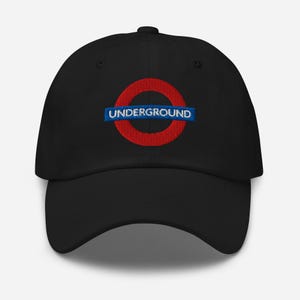 キャップ LONDON UNDERGROUND Underground work capCharcoal Grey london roundel baseball cap
