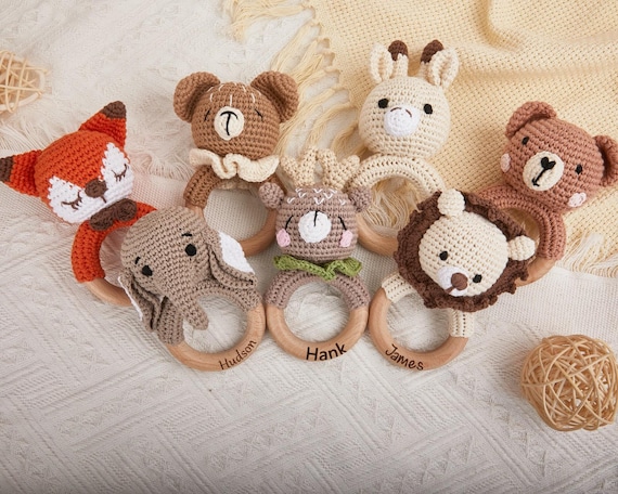 → View on Etsy: Custom Crochet Baby Rattle with Wooden Teether,Name Engraving Rattle,Animal Rattle Toy,Personalized Gift for Baby Shower,Gift for Nephew Custom Crochet Baby Rattle with Wooden Teether,Name Engraving Rattle,Animal Rattle Toy,Personalized Gift for Baby Shower,Gift for Nephew