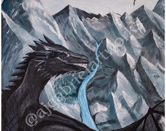Abraxos Art Print: Throne of Glass Fan Art, Officially Licensed