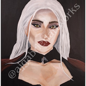 Manon Blackbeak - Officially Licensed - Throne of Glass - AJ Gabriel Artworks - Sarah J Maas - Fantasy Book Art - Hand Painted - Fan Art