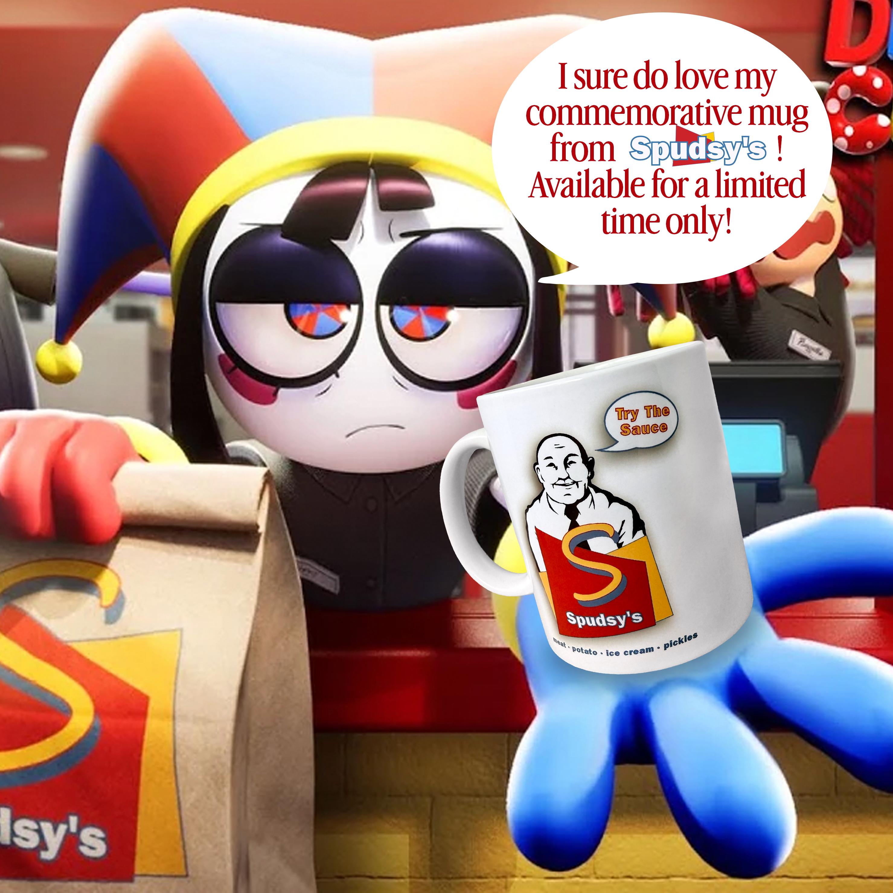 Spudsy's Gangle Mug | the Digital Circus | Dishwasher Microwave Safe - Etsy