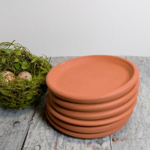 Terra Cotta Saucer for Planters,Wheel Thrown Plant Tray,Handmade Saucer,Ready to Send Saucer for 6 or 8 Inch Planter,Saucer for Planter