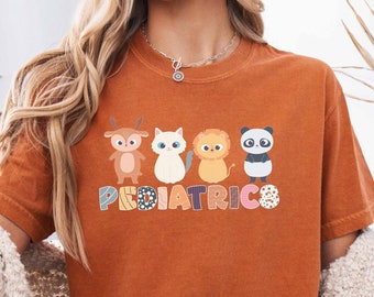 Comfort Colors® Pediatric T-Shirt, Pediatrics Animal Shirt, Peds Nurse Shirt, Pediatric Nurse Gift, Funny Pediatric Shirt, Gift For Nurse
