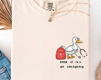 Comfort Colors Emergency Department Nurse Shirt, ER Shirt, Silly Goose Emergency Nurse Shirt, Funny Nurse Gift, Emergency Room Nurse Shirt