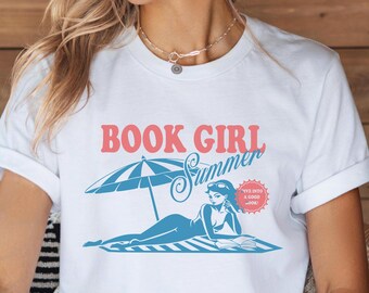 Book Girl Summer T-Shirt, Beach Book Lover Tee, Summer Bookish Funny Reader Beach Tee,Bookish Vacation Gift, Coconut Girl Romance Book Shirt