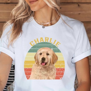 Custom Dog T-Shirt, Custom Shirt with Pet Photo And Name, Custom Dog Face Graphic Shirt, Personalized Dog Cat Shirt, Custom Pet Lover Shirt