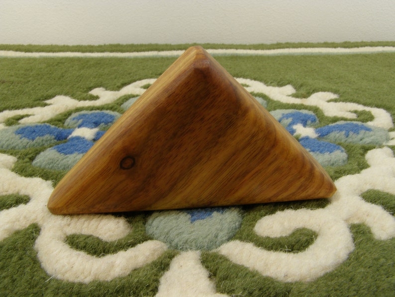 Magnolia Wood Triangle Spirit Shaker, Limited Edition, Sacred wood, sound therapy, pagan, journey, shaman rattle, sound bath, meditation image 1