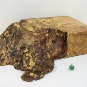Birdseye Maple Burl Box 87 Cu. In. valet box, 5th anniversary gift, wood jewelry box, keepsake box, wood urn, pet urn, cremation urn image 1