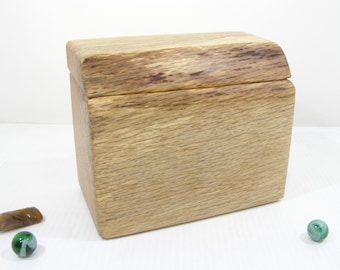 Live Edge Black Oak Box (30 Cu. In.) wood urn, pet urn, cremation urn, small urn, wooden jewelry box, wood anniversary, Gift Box, keepsake