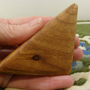 Magnolia Wood Triangle Spirit Shaker, Limited Edition, Sacred wood, sound therapy, pagan, journey, shaman rattle, sound bath, meditation image 2