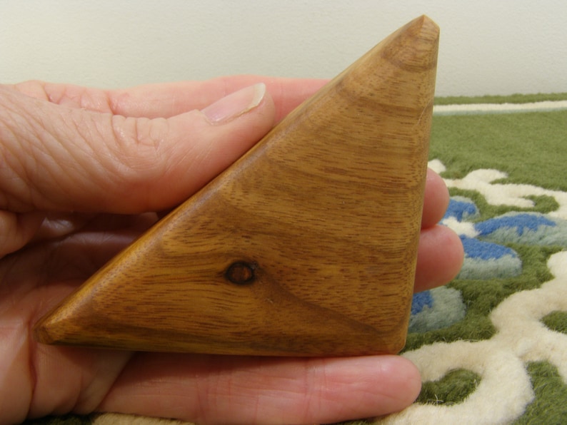 Magnolia Wood Triangle Spirit Shaker, Limited Edition, Sacred wood, sound therapy, pagan, journey, shaman rattle, sound bath, meditation image 2