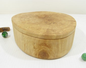 River Birch Heartwood Box (22 Cu. In.) Wood Urn, pet urn, cremains keepsake, cremation urn, personalize, small urn, vallet box, pet loss