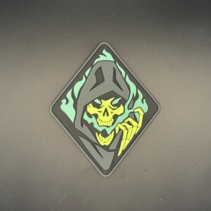 Naszywka morale z PVC z czaszką Żniwiarza z gry Battlefield 6 Shadow Hunter