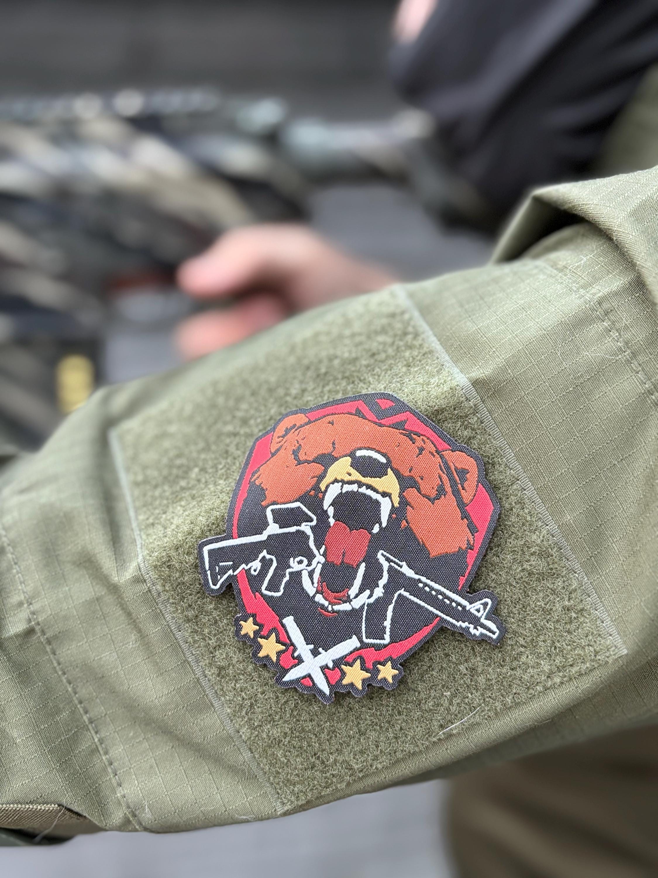 1 écusson Bear Sniper, 8 X 5 Cm, Sniper, Velcro, écusson