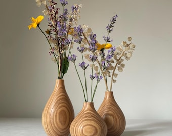 木製　花瓶　花器　3点セット 木製花瓶（3個セット） - Etsy 日本