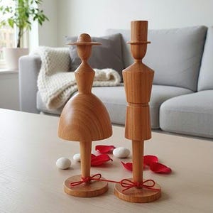 Wooden Couple Statue Anniversary Gift for Her 5th Anniversary Gifts for ...
