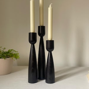 Wooden candle holder Set of 3 candlesticks Scandinavian style candle stand pillar candle holder rustic gift  Home decor  gift for  holiday